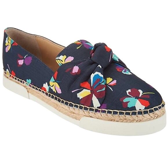NIB Vince Camuto Tratida Canvas Slip On Espadrilles Women's Size 9 M Navy Floral - Picture 1 of 9